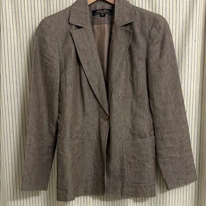 Brooks Brothers brown Linen Blazer